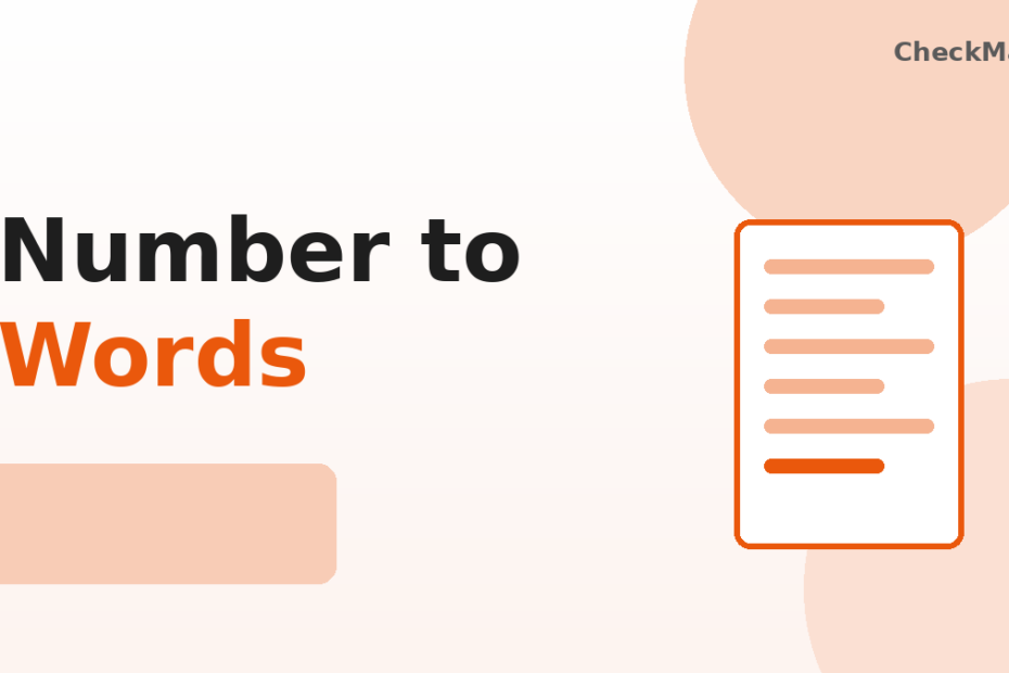 Number to Words Converter: How to Write Amounts Correctly on Checks and Legal Documents - illustration