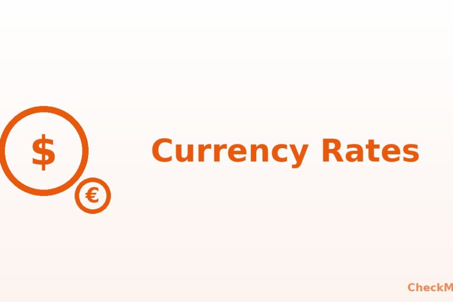 Currency conversion rates illustration