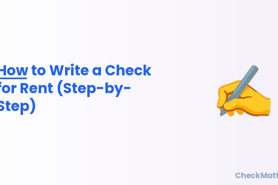 How to write a check for rent, step-by-step illustration