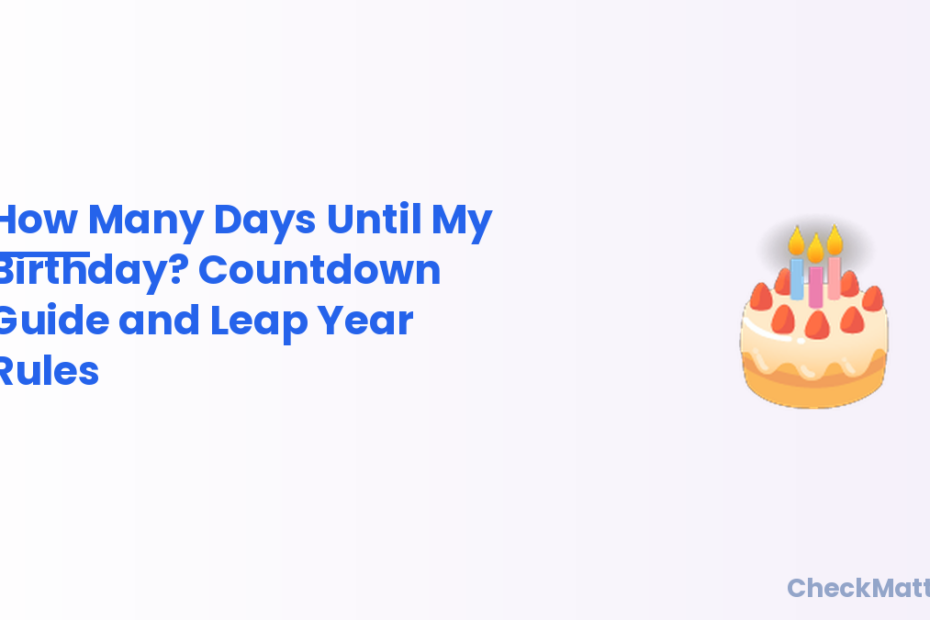 Days until birthday countdown calculator illustration