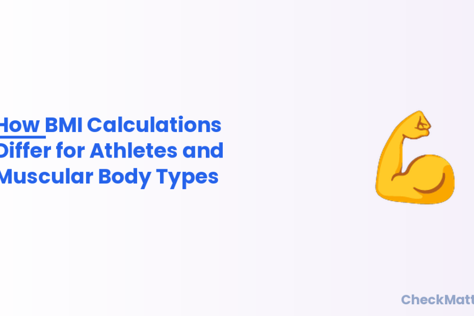 BMI calculation for athletes and muscular body types illustration