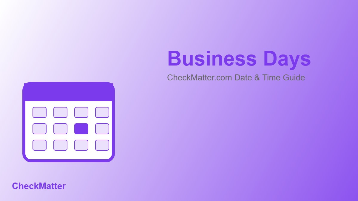 Business Days Calculator