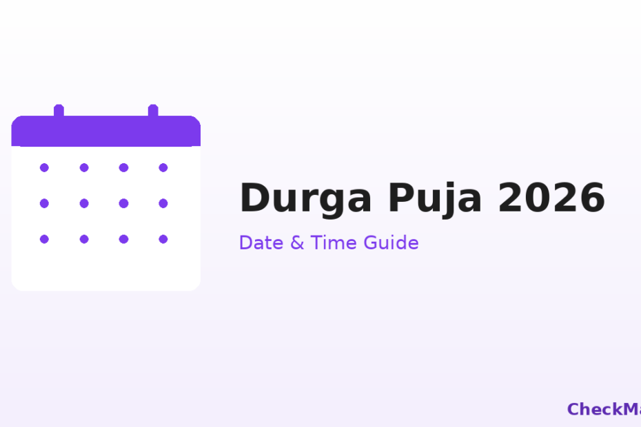 Durga Puja 2026 calendar countdown and travel planning guide