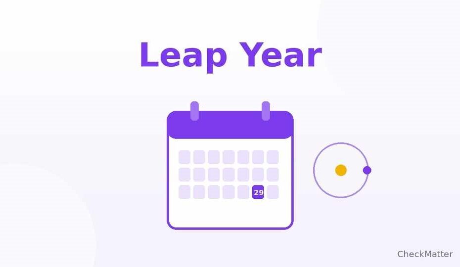 Leap year calendar showing February 29