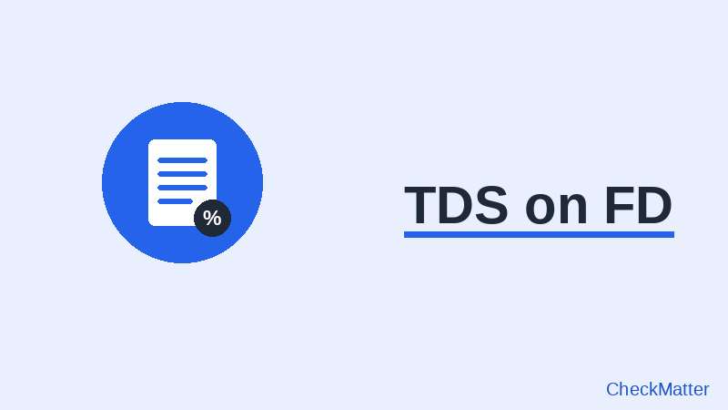 TDS on fixed deposit interest illustration